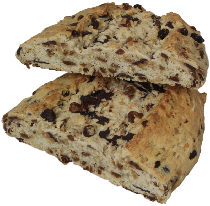 ungezuckerter Schoko-Rosinenstollen aufgeschnitten